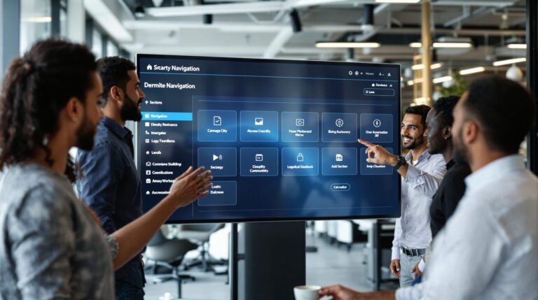 Menu site web design
