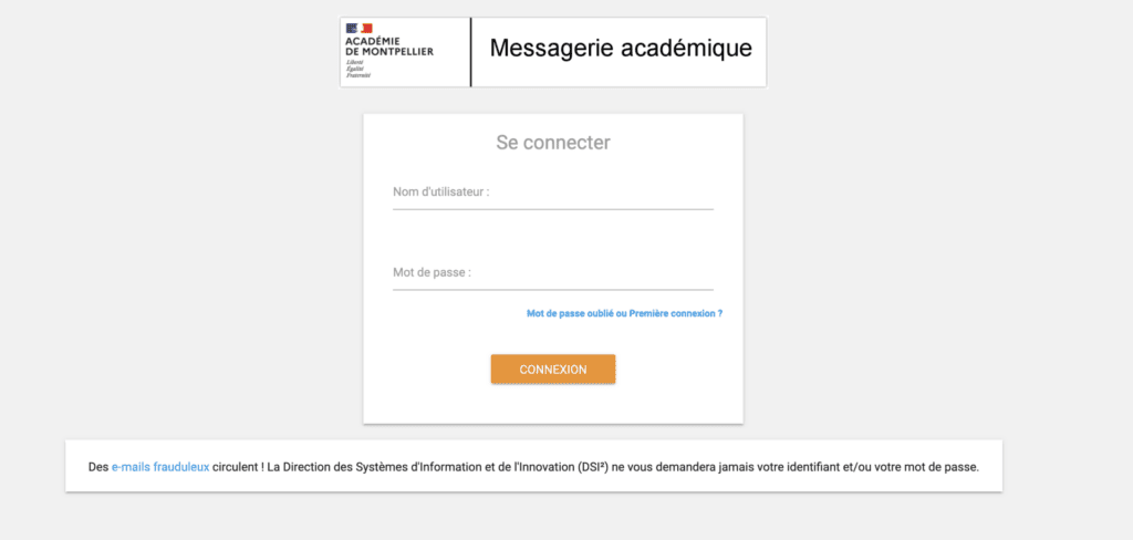messagerie académique