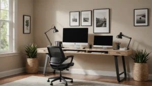distance entre bureau et mur